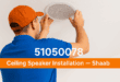فني تركيب سماعات سقف الشعب